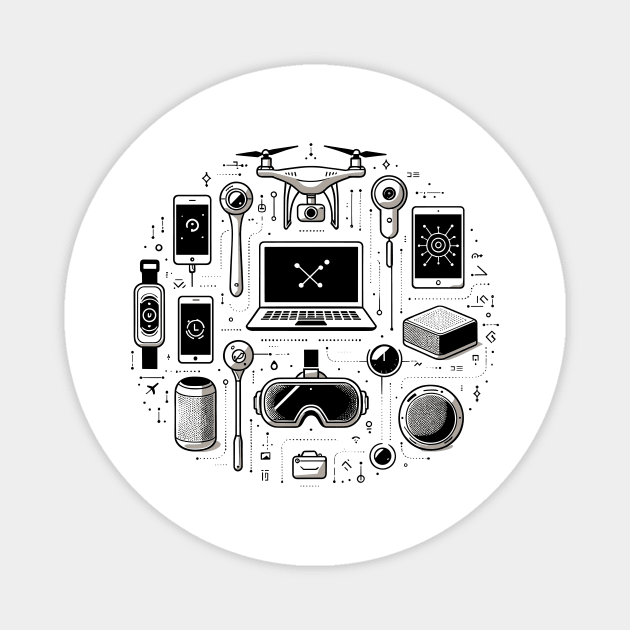 Gadgets The Tools of The Modern Age Magnet by Frank Ring